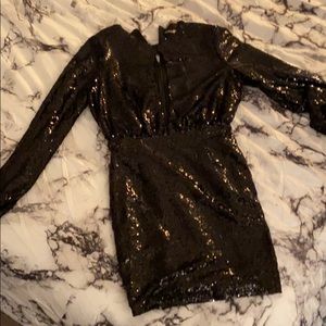 Sequin low cut dress